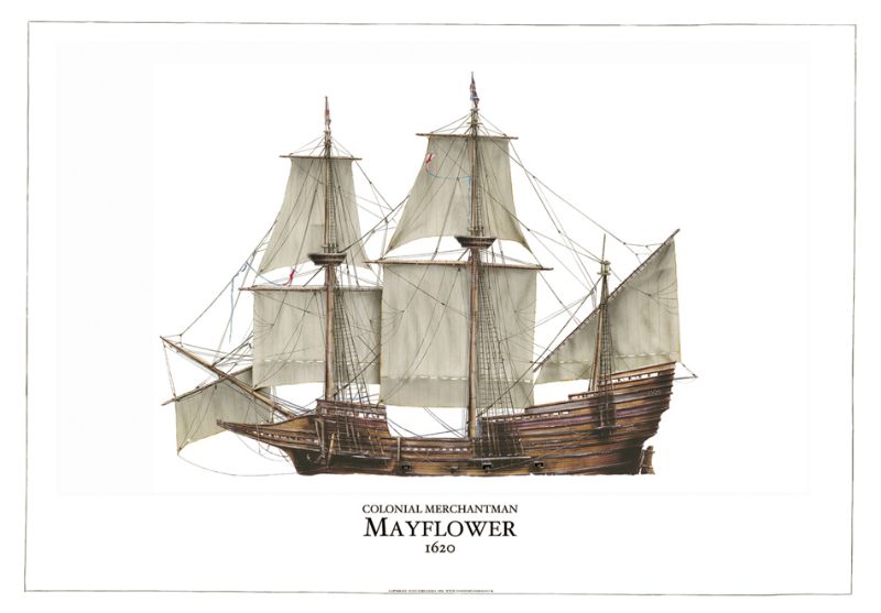 Colonial Merchantman Mayflower 1620